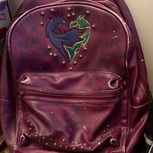 Disney Purple Descendents  Backpack with Dragon and Studs